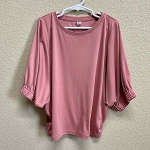 🛍️3/$15🛍️ UNIQLO Girls Dolman Top size 9-10 Mauve EUC